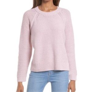 Madewell Hopewell open knit sweater crew neck lavender medium
